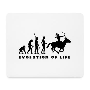 evolution_indianer_b - Mousepad (Querformat) - Weiß - Vorne