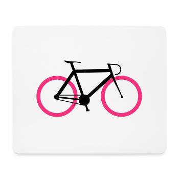 Rennrad - Fixie Bike - Mousepad (Querformat) - Weiß - Vorne
