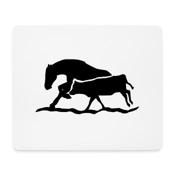 Cow Horse - Mousepad (Querformat) - Weiß - Vorne