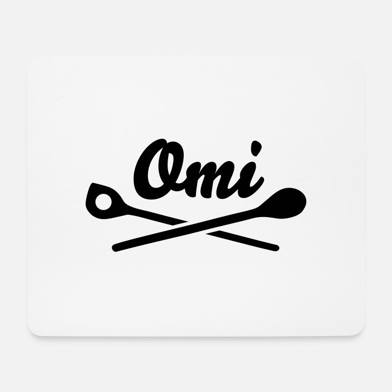 Omi - Mousepad (Querformat) - Weiß