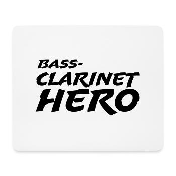 Bass Clarinet Hero - Mouse Pad (horizontal) - white - Front