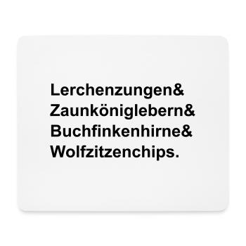 Lerchenzungen - Mousepad (Querformat) - Weiß - Vorne
