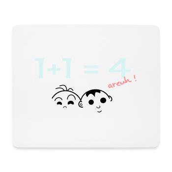 1 + 1 = 4 - Tapis de souris (format paysage) - blanc - Devant