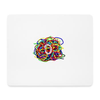O - Mousepad (Querformat) - Weiß - Vorne