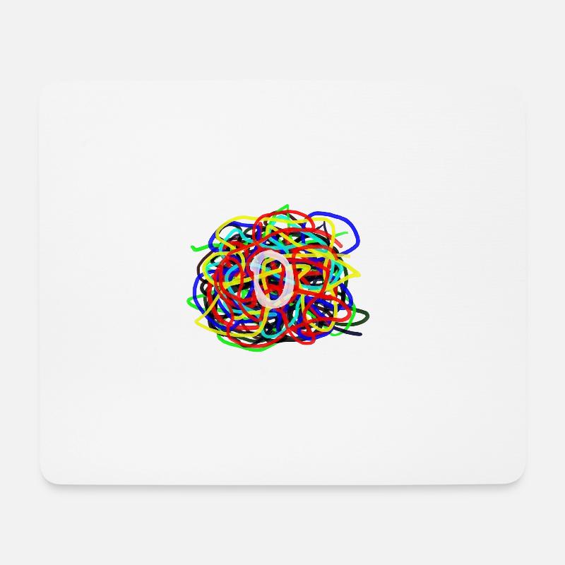 O - Mousepad (Querformat) - Weiß