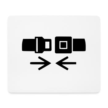 Fasten your Seatbelt - Mouse Pad (horizontal) - white - Front
