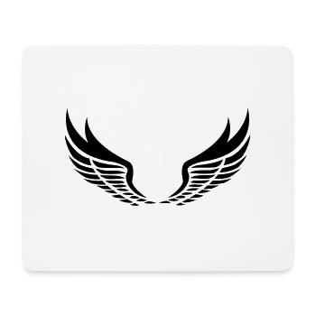 Wings black UK - Mouse Pad (horizontal) - white - Front