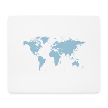 Weltkarte - Mousepad (Querformat) - Weiß - Vorne