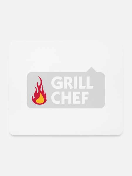 Ich bin der Grill Chef! - Mousepad (Querformat) - Weiß