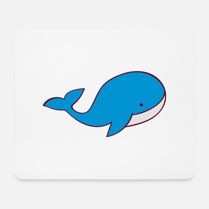 Wale - Mousepad (Querformat) - Weiß