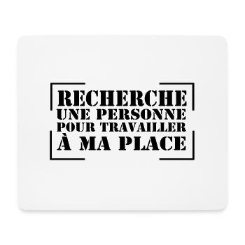 recherche une personne... - Tapis de souris (format paysage) - blanc - Devant