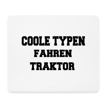 Coole Typen Fahren Traktor - Mousepad (Querformat) - Weiß - Vorne