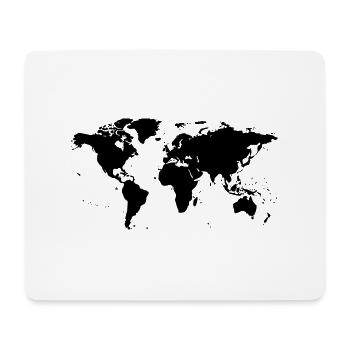 worldmap landkarte globus - Mousepad (Querformat) - Weiß - Vorne