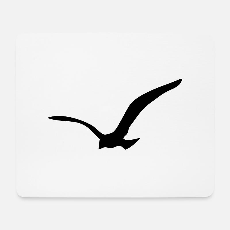 Möwe Seagull California Surf - Mousepad (Querformat) - Weiß