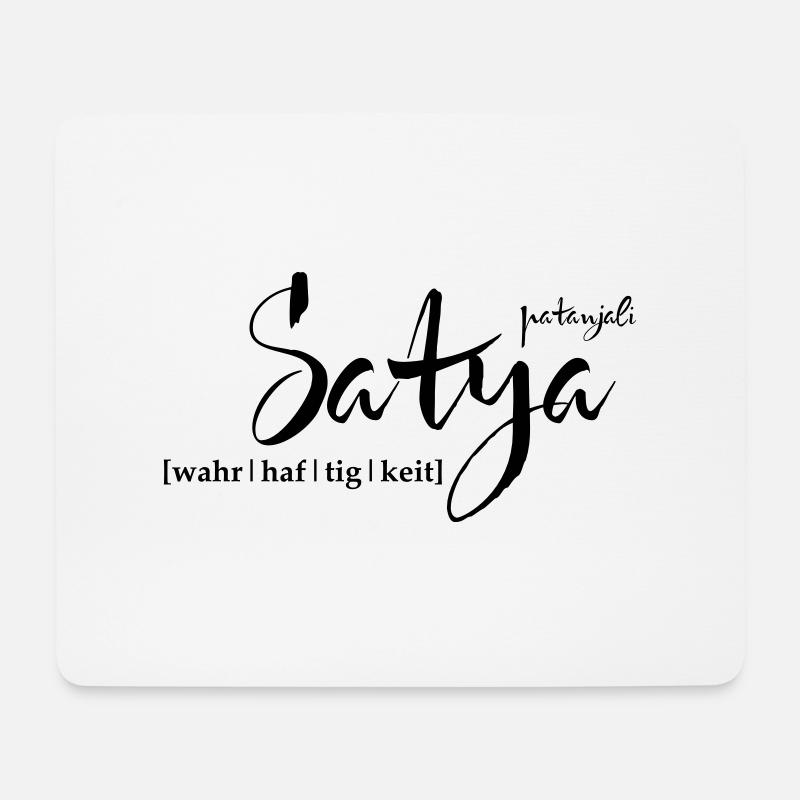 yoga satya wahrheit - Mousepad (Querformat) - Weiß