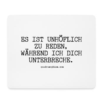 unhöflich zu reden - Mousepad (Querformat) - Weiß - Vorne