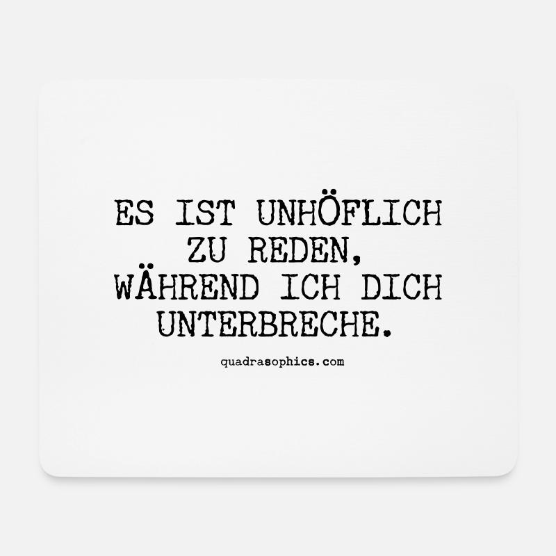 unhöflich zu reden - Mousepad (Querformat) - Weiß