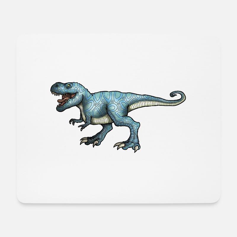 T-Rex - Mousepad (Querformat) - Weiß