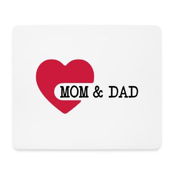 love_mom_and_dad__f2 - Mouse Pad (horizontal) - white - Front