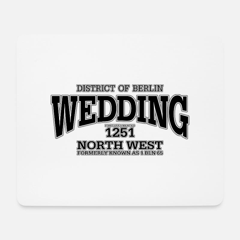 Wedding black print - Mousepad (Querformat) - Weiß