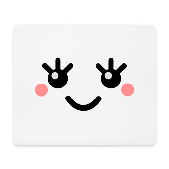 cute_face - Tapis de souris (format paysage) - blanc - Devant