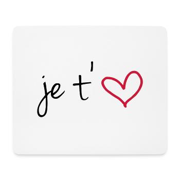 I love Dich - Mousepad (Querformat) - Weiß - Vorne