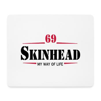 2 colors - Skinhead My Way of Life Skinheads - Tapis de souris (format paysage) - blanc - Devant