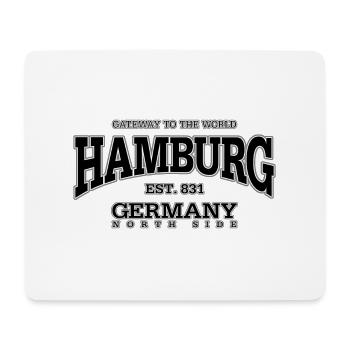 Hamburg (black) - Mousepad (Querformat) - Weiß - Vorne