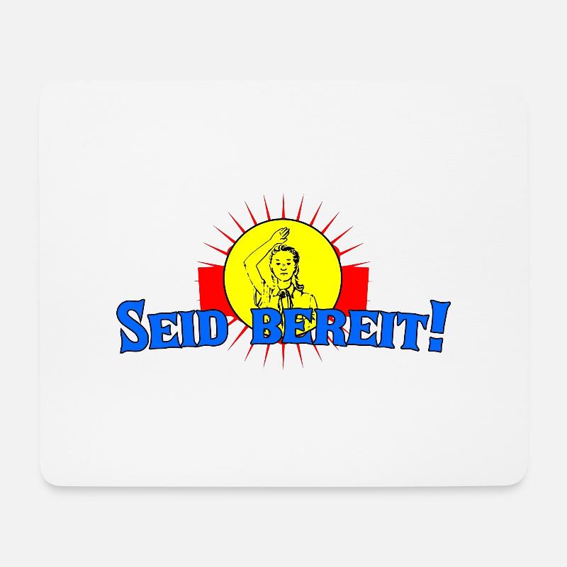 Seid bereit - Mousepad (Querformat) - Weiß