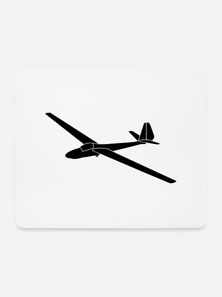DDR Libelle Segelflugzeug Geschenk - Mousepad (Querformat) - Weiß