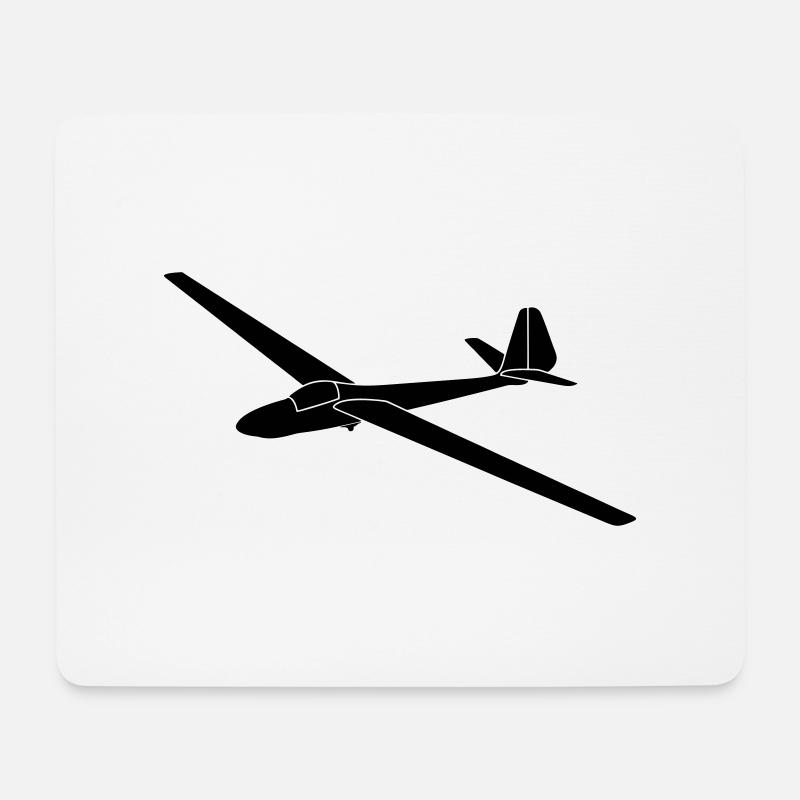 DDR Libelle Segelflugzeug Geschenk - Mousepad (Querformat) - Weiß