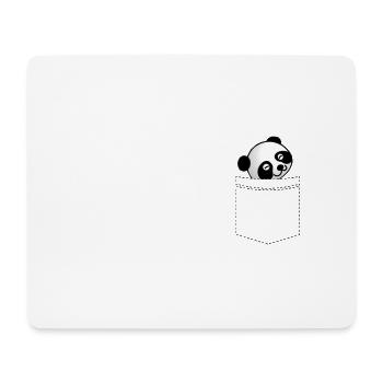 Panda in der Tasche - Comic Panda Tier - Mousepad (Querformat) - Weiß - Vorne