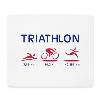 Triathlon - Mousepad (Querformat) - Weiß - Vorne