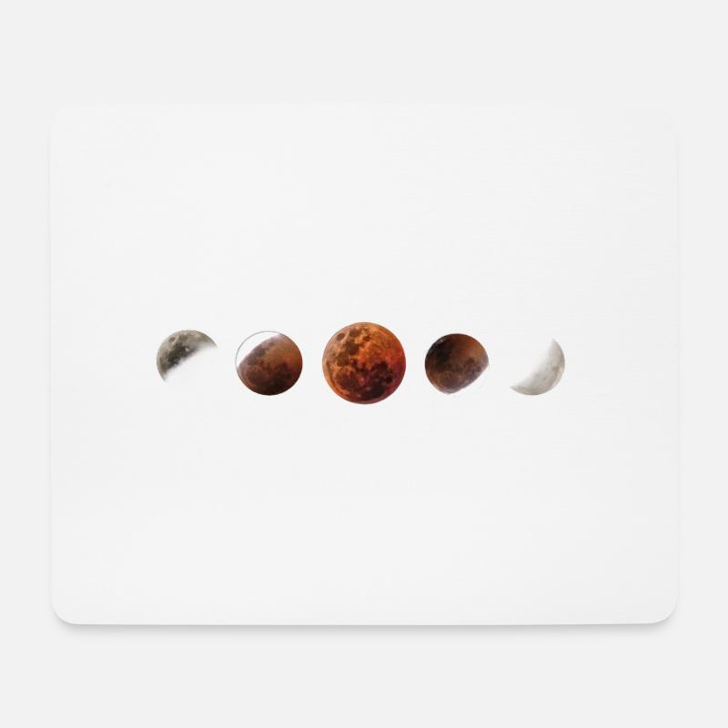moon phase - Mouse Pad (horizontal) - white