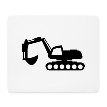 Excavator - T-Shirt for Heavy Equipment Operators - Mouse Pad (horizontal) - white - Front