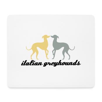 Italienisches Windspiel - Mousepad (Querformat) - Weiß - Vorne