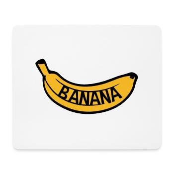 banana text logo fruit banana delicious healthy food b - Mouse Pad (horizontal) - white - Front
