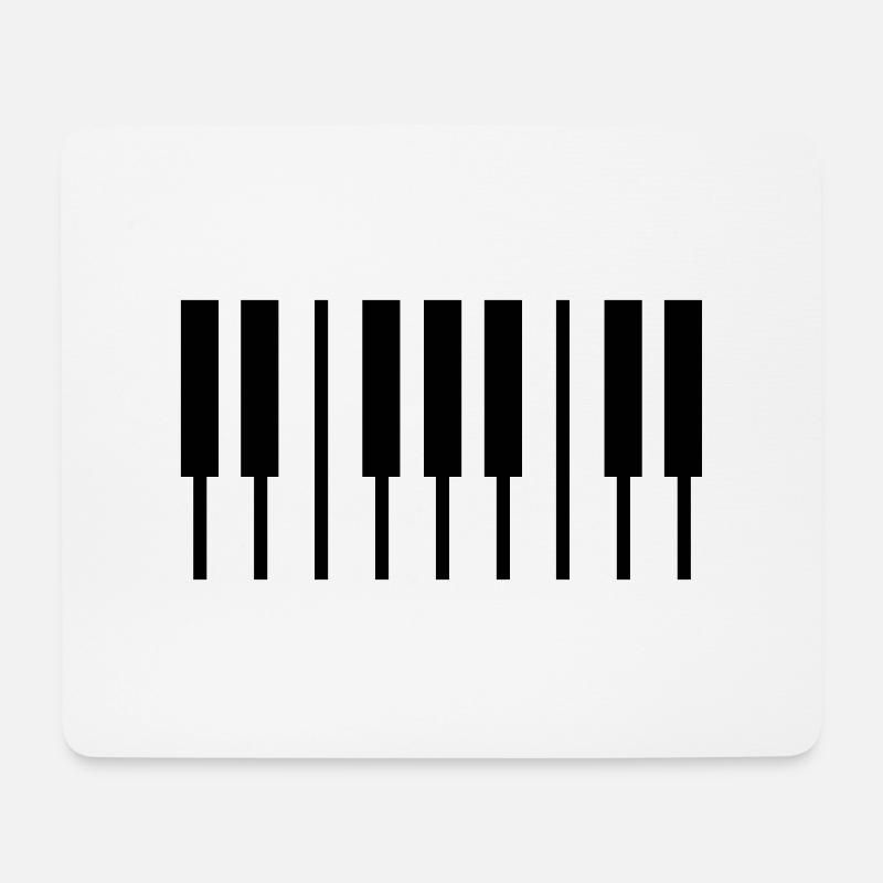Klaviertastatur - Mousepad (Querformat) - Weiß