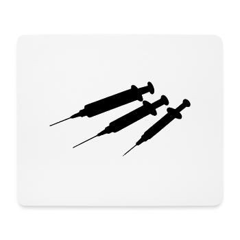 hospital medical syringe syringe - Mouse Pad (horizontal) - white - Front