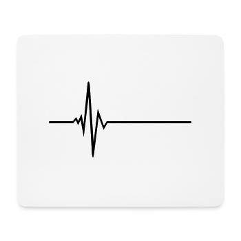 Puls - Frequenz - Mousepad (Querformat) - Weiß - Vorne