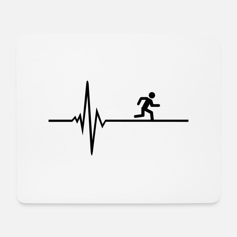 coureur - Tapis de souris (format paysage) - blanc