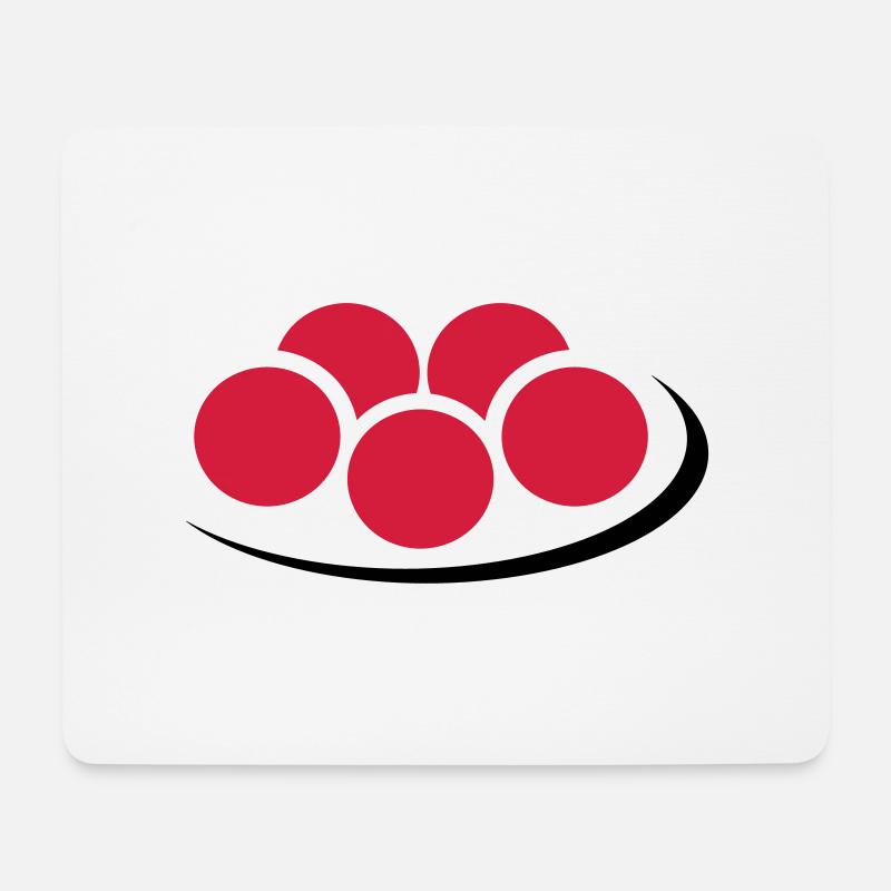 Schwarzwald-Bollenhut-Piktogramm - Mousepad (Querformat) - Weiß