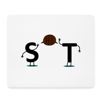 shit - Mousepad (Querformat) - Weiß - Vorne