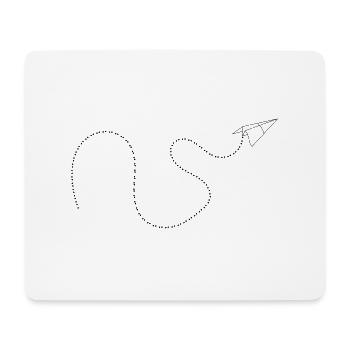 Papier origami avions 1C. - Tapis de souris (format paysage) - blanc - Devant