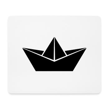 Papierboot - Mousepad (Querformat) - Weiß - Vorne
