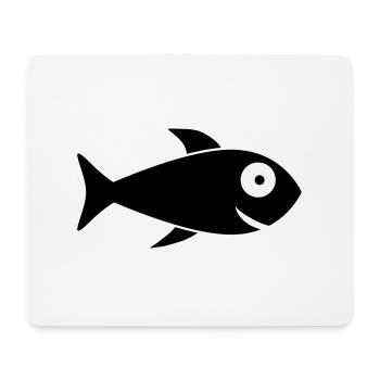 Cool Fish - Mousepad (Querformat) - Weiß - Vorne