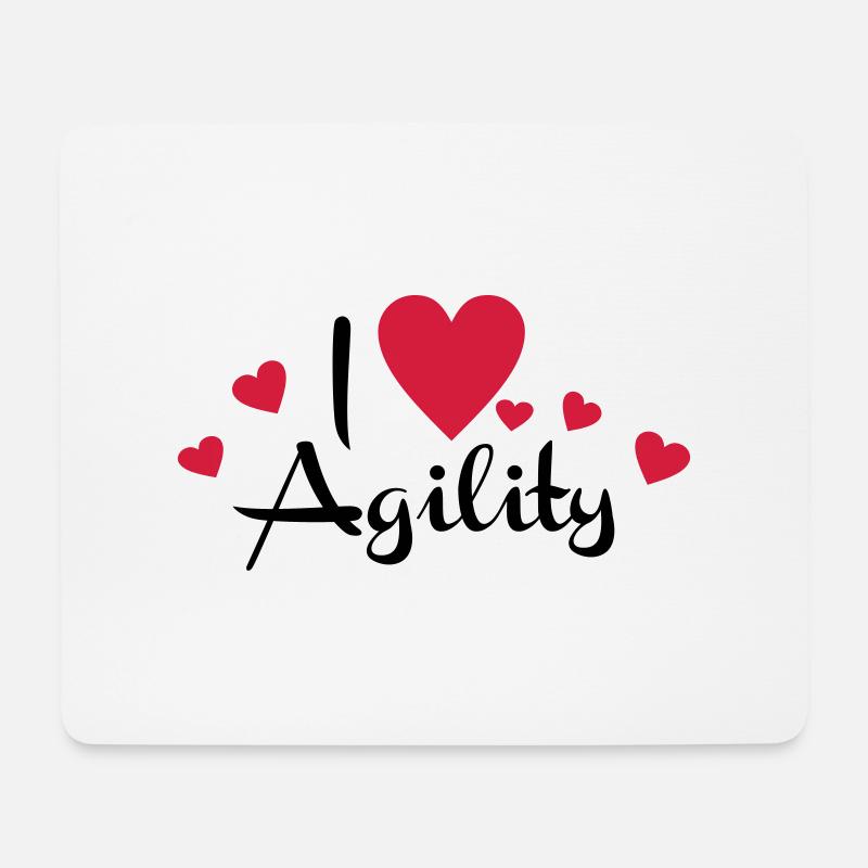 Agility - Mousepad (Querformat) - Weiß