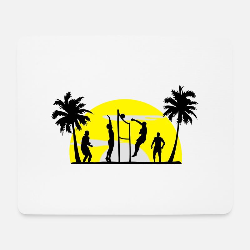 beachvolleyball, volleyball - Mousepad (Querformat) - Weiß