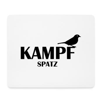 Kampf Spatz (md) - Mousepad (Querformat) - Weiß - Vorne