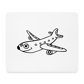drawing airplane comics aviation planes funny - Mouse Pad (horizontal) - white - Front